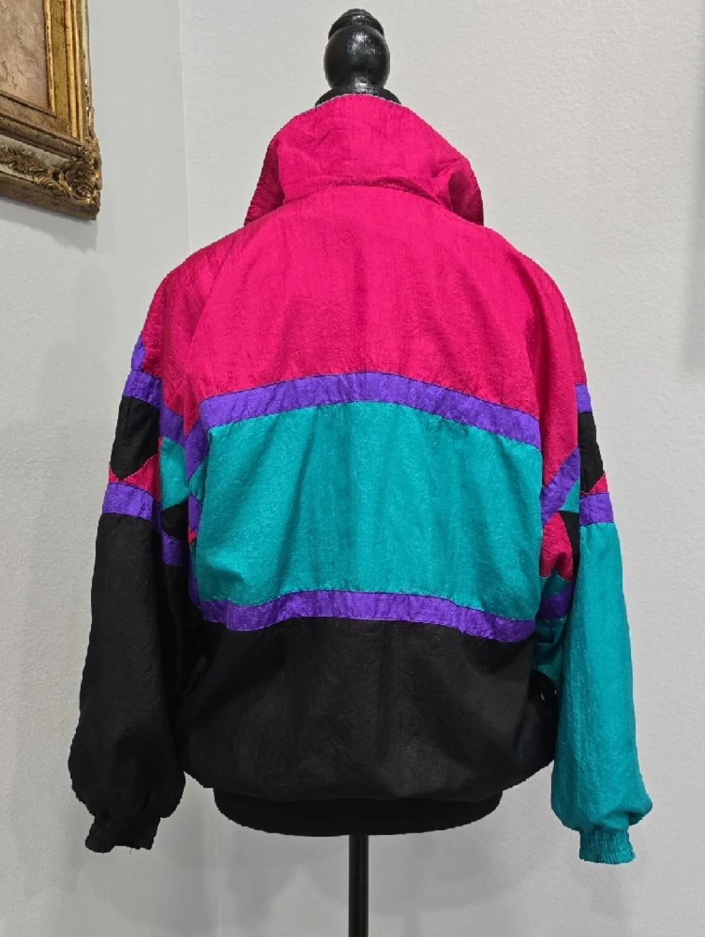 Slade 80s Colorblock Windbreaker Jacket - VINTAGE - SMALL